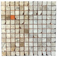 Мозаика из мрамора Матовая МКР-2СВА (23x23) Emperador Light G