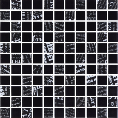 Мозаика стеклянная Kotto Ceramica GMP 0425049 С2 print 45/black 00  300 x 300 х 4    ( 25 х 25 )