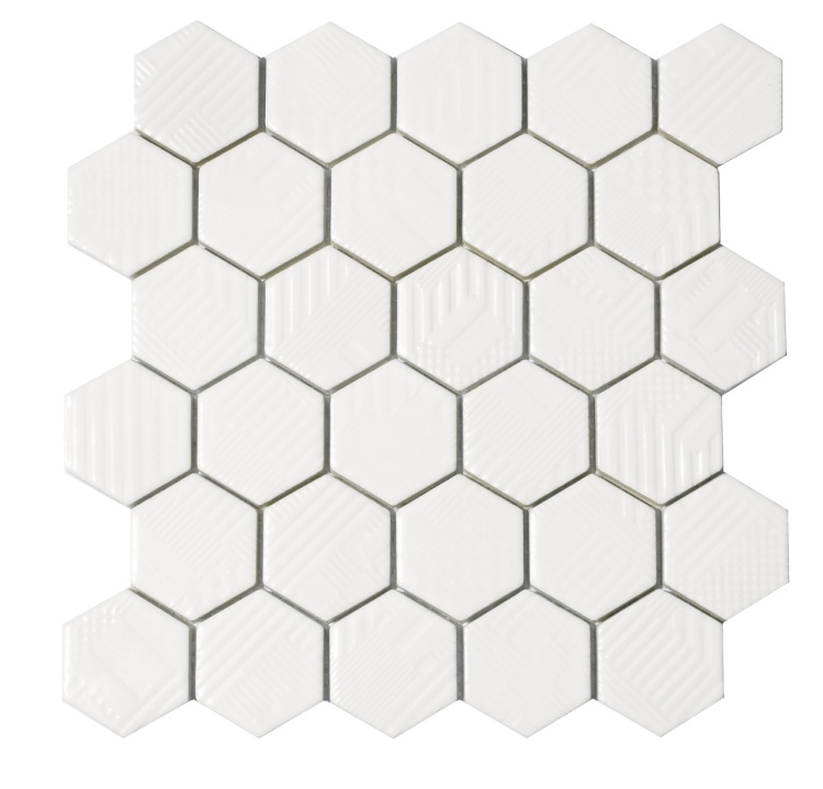 Мозаика керамическая Kotto Ceramica HEXAGON HST 6024 White 295х295х9
