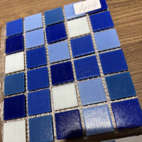 Мозаика стеклянная V-MOS A004 Ultra Blue Mozaico de Lux