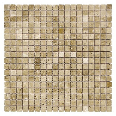 Мозаїка з травертину Полірована МКР-4П (15x15) Travertine Classic
