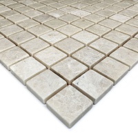 Мозаика из мрамора Матовая МКР-2СВ (23x23) Victoria Beige MB
