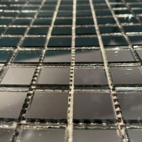 Мозаика зеркальная DecorStoneHub Zs-1inch-G графитовая 304х304 мм дюймовая для потолка спальни
