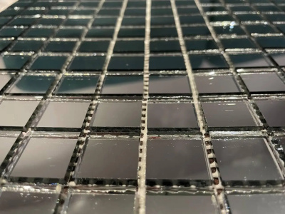 Мозаїка дзеркальна DecorStoneHub Zs-1inch-G графітова 304х304 мм дюймова для стелі спальні та клубу