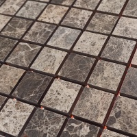 Мозаїка з мармуру Полірована МКР-2П (23x23) Emperador Mix