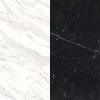 Портал для камина Bravo Техно Volakas + Nero Marquina мрамор белый/черный угловой