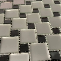 Мозаика зеркальная DecorStoneHub Zs-285х285-SG графитовая с сатином 285х285 мм узор для кухни