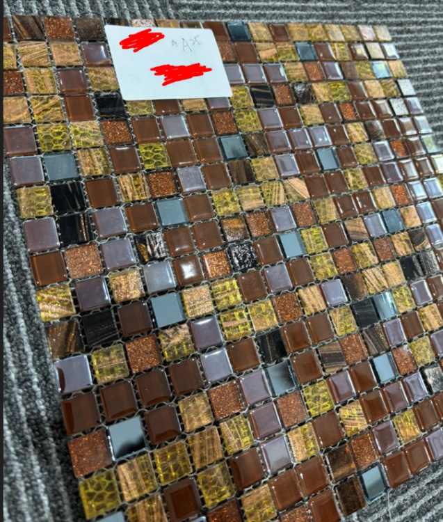 Мозаика стеклянная V-MOS A25 Marron Glass Mozaico de Lux
