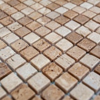 Мозаика из травертина Матовая МКР-4СВ (15x15) Travertine Classic