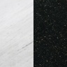 Портал для камина Bravo Техно Polaris мрамор + Black Galaxy гранит белый/черный угловой