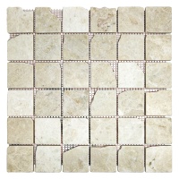 Мозаика из мрамора Матовая МКР-3СВА (47x47) Victoria Beige MB