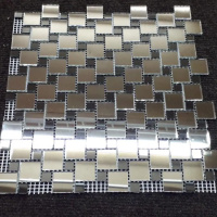 Мозаика зеркальная DecorStoneHub Zs-285х285-ZG серебристо-графитовая 285х285 мм комбинированная