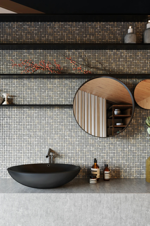 Мозаика из керамогранита Kotto Ceramica MI7 10200414C Bucchero   300 x 300 х 10 ( прямоугольник 10 x 20 )