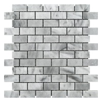 Мозаика из мрамора Полированная МКР-11П (47x23) White Mix