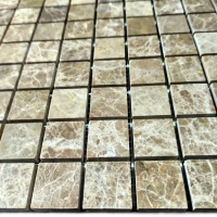 Мозаїка з мармуру Полірована МКР-2П (23x23) Emperador Light D