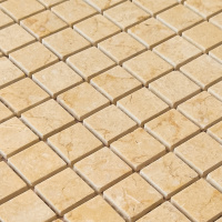 Мозаика из мрамора D-CORE ZM-8812M Giallo Marble 20x20x4 (305x305) мм глянцевая на сетке