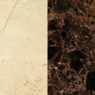 Портал для камина Bravo Стокгольм Crema Marfil + Emperador Dark мрамор бежевый/коричневый прямой