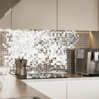 Мозаика зеркальная DecorStoneHub Zs-2x2-Z серебристая 274х274 мм для коттеджа частного дома и бара