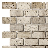 Мозаика из травертина Матовая МКР-11СВ (47x23) Travertine Classic