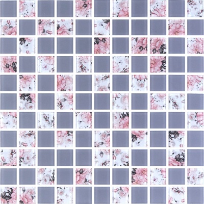 Мозаика стеклянная Kotto Ceramica GMP 0825009 С2 print 8/grey w mat   300 x 300 х 8   ( 25 х 25 )