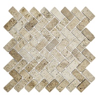 Мозаика из травертина Матовая МКР-5СВ (47x23) Travertine Classic