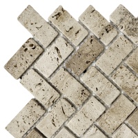 Мозаика из травертина Матовая МКР-5СВ (47x23) Travertine Classic