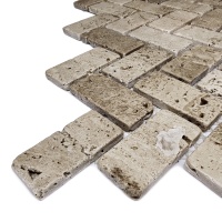 Мозаика из травертина Матовая МКР-5СВ (47x23) Travertine Classic