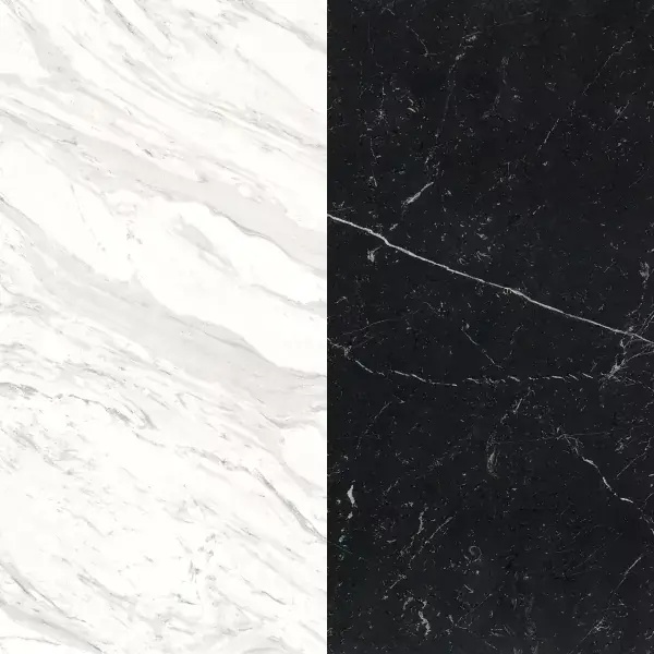 Портал для каміна Bravo Стокгольм Volakas + Nero Marquina мармур білий/чорний прямий