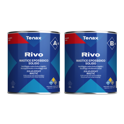 Клей епоксідний Tenax Rivo A+B бежевий 2 л густий морозостійкий для каменю агломерату кераміки