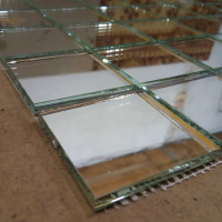 Мозаика зеркальная DecorStoneHub Zs-3838-Z серебристая 318х318 мм на фартук и для рабочей зоны и ниш