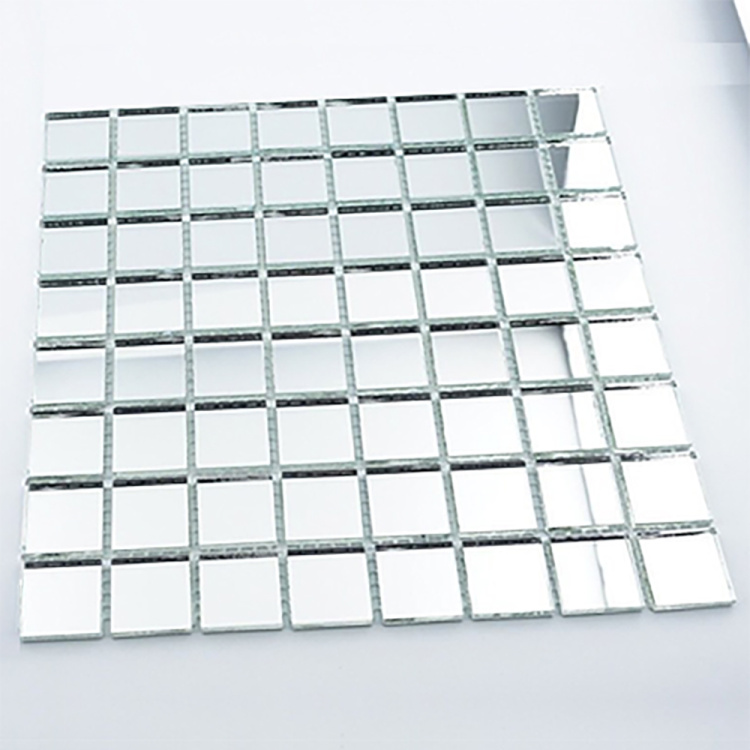 Мозаика зеркальная DecorStoneHub Zs-3838-Z серебристая 318х318 мм на фартук и для рабочей зоны и ниш