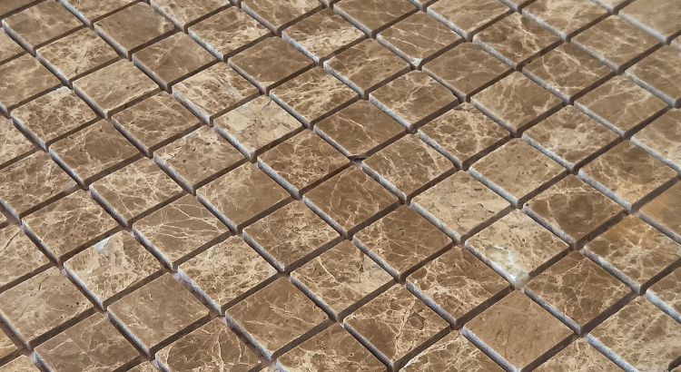 Мозаїка з мармуру D-CORE ZM-8819M Emperador Light 20x20x4 (305x305) мм глянцева на сітці