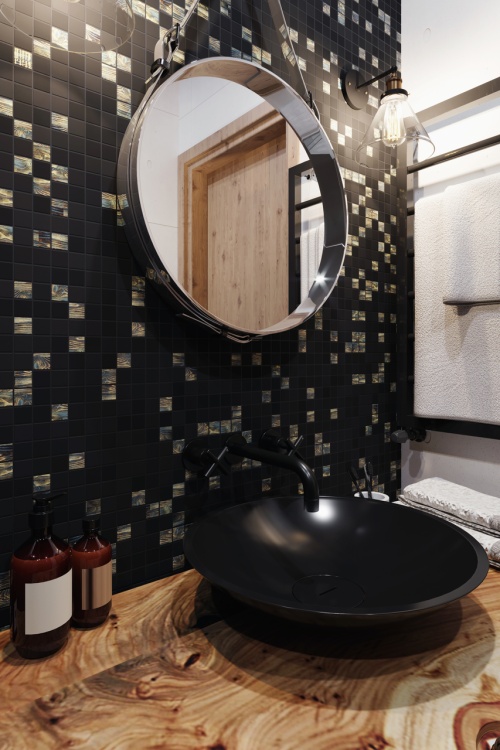 Мозаїка скляна Kotto Ceramica GMP 0825041 С2 print 40/black mat 300 x 300 х 8 ( 25 х 25 )