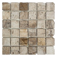 Мозаика из травертина Матовая МКР-3СВА (47x47) Travertine Classic