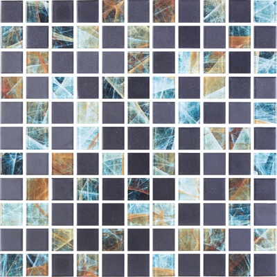 Мозаика стеклянная Kotto Ceramica GMP 0825045 С2 print 42/black mat    300 x 300 х 8   ( 25 х 25 )