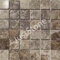 Мозаїка з мармуру Матова МКР-3СН (47x47) Emperador Dark TR