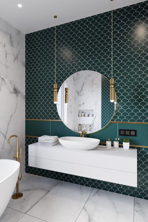 Мозаїка керамічна Kotto Ceramica SCALES SC 6017 Aquamarine 240 x 240 x 9 (0,037 m.2)