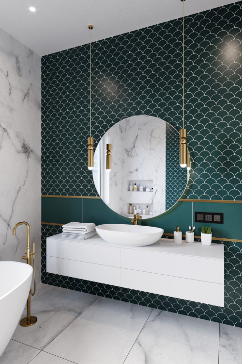 Мозаїка керамічна Kotto Ceramica SCALES SC 6017 Aquamarine 240 x 240 x 9 (0,037 m.2)