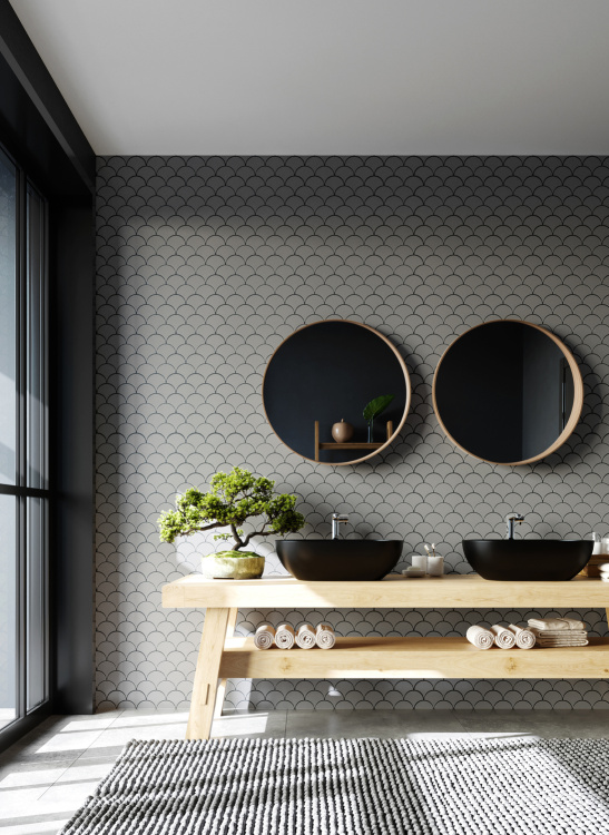 Мозаика керамическая Kotto Ceramica SCALES SC 6019 Silver 240 x 240 x 9 ( 0,037 m.2 )