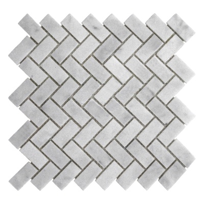 Мозаїка з мармуру Полірована МКР-5П (47x23) White BI