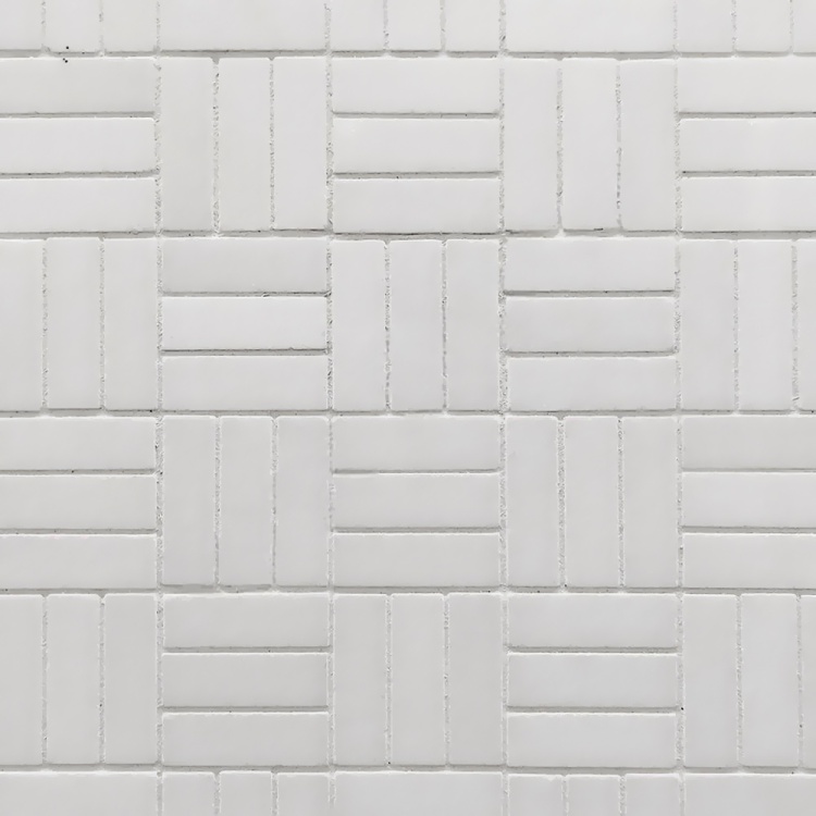 Мозаика из белого мрамора Thassos Tetris 217