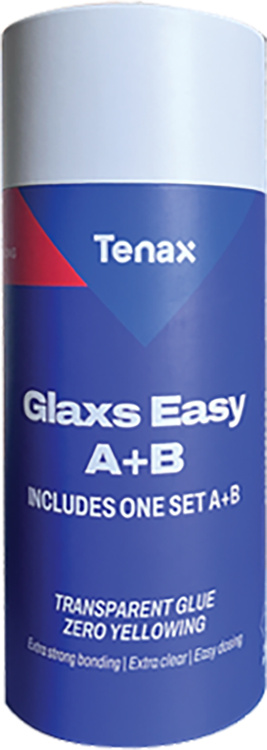 Клей епоксидний Tenax Glaxs Easy A+B прозорий 600 г нежовтіючий для каменю кварцу кераміки