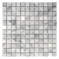 Мозаика из мрамора Полированная МКР-2П (23x23) White BI