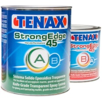 Клей епоксідний Tenax StrongEdge A+B прозорий 1,5 л густий для кутового склеювання каменю кераміки кварцу
