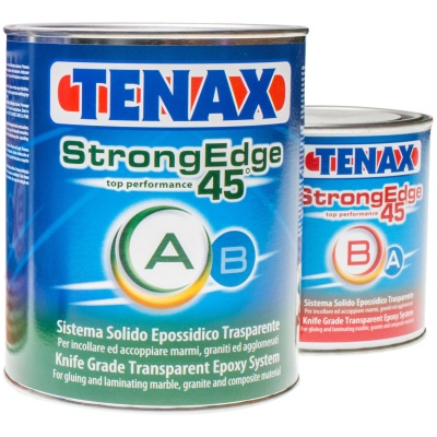 Прозорий епоксидний клей для каменю StrongEdge 45 A + B (1 + 0.5 л) TENAX