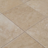 Плитка із травертину Classic Light Filled and Honed 1,2х61х61 см, бежева матова заповнена шліфована Standart