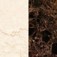 Портал для камина Bravo Техно-2 Botticino + Nero Marquina мрамор бежевый/черный угловой