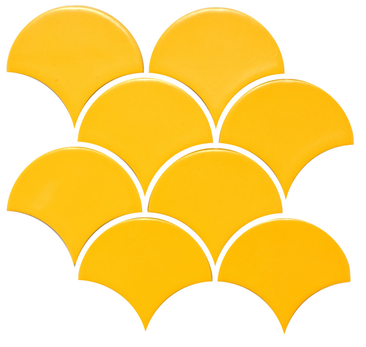 Мозаика керамическая Kotto Ceramica SCALES SC 6025 Dark Yellow 240 x 240 x 9 ( 0,037 m.2 )