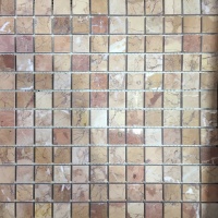 Мозаїка з мармуру Полірована МКР-2П (23x23) 6 мм Terracotta Mix