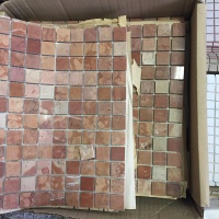 Мозаїка з мармуру Полірована МКР-2П (23x23) 6 мм Terracotta Mix